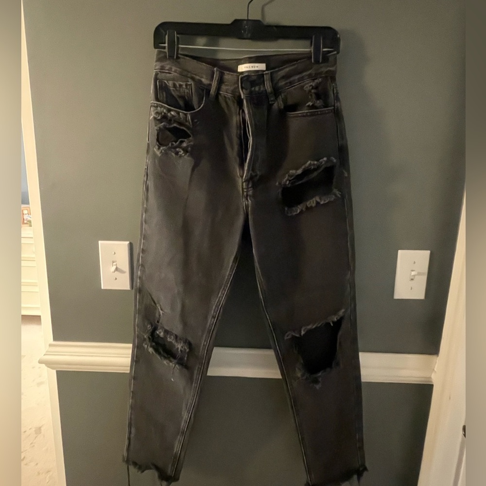 Black ripped jeans